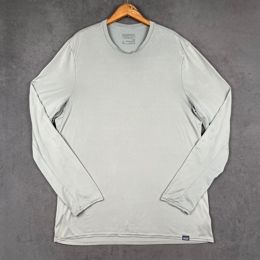 Patagonia Capilene Daily Base Layer Mens Large Feather Gray Long Sleeve 45260
